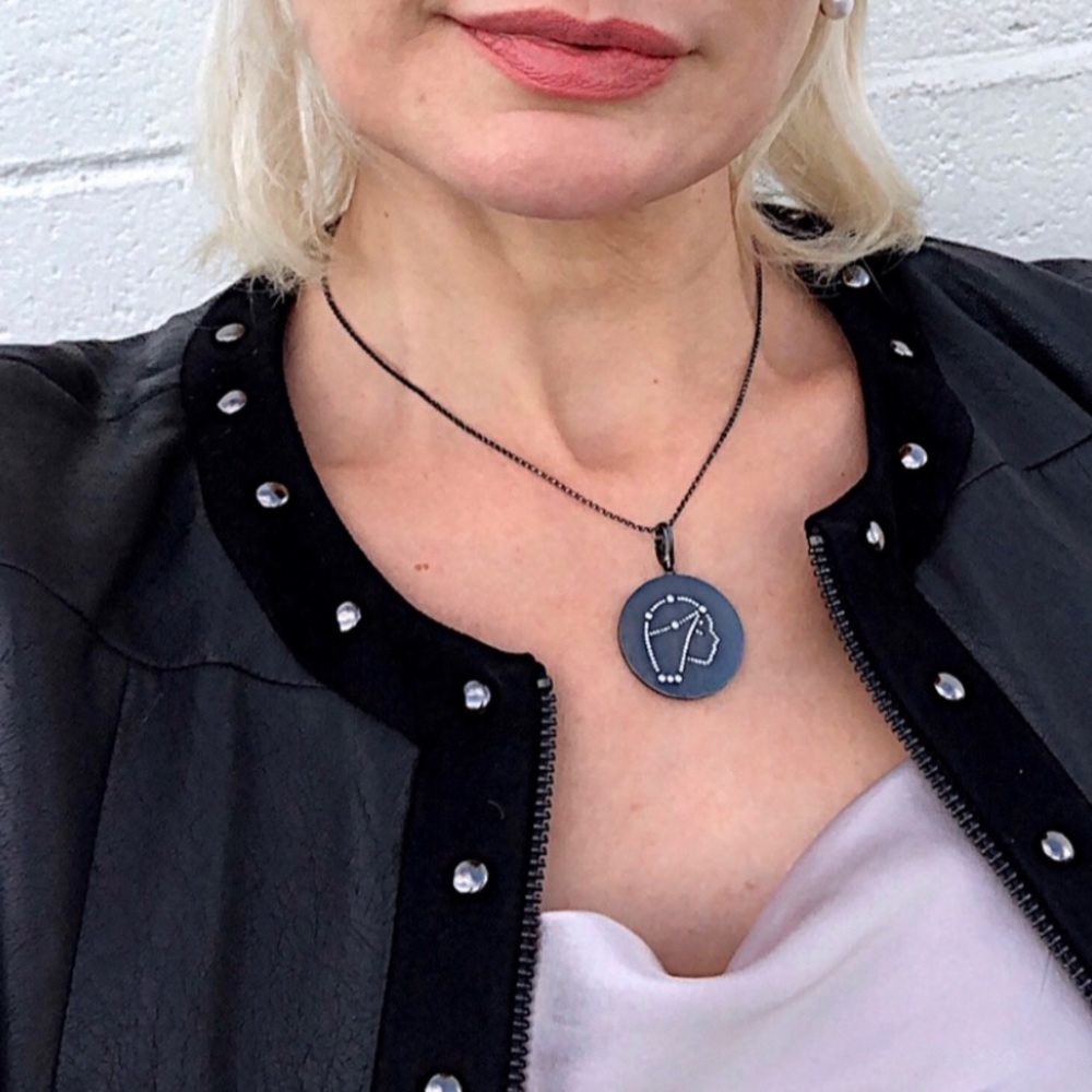 Silver Monaco Virgo necklace